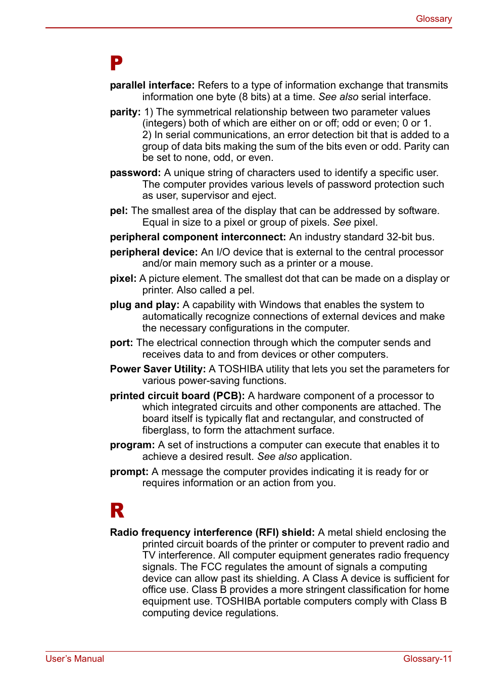 Toshiba Satellite Pro U200 User Manual | Page 227 / 236