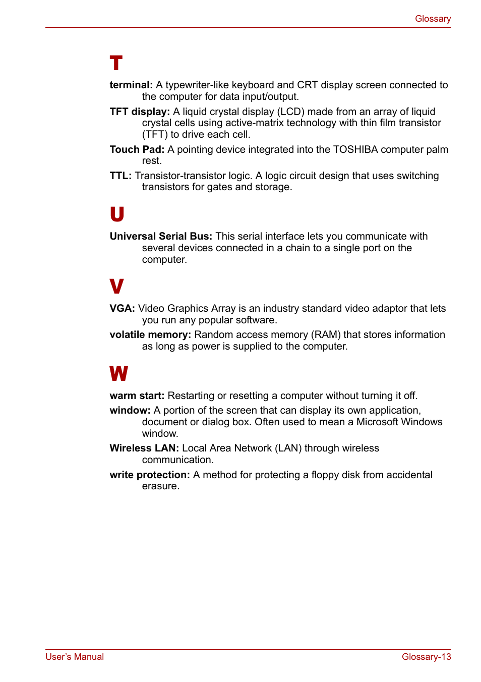 Toshiba Satellite Pro U200 User Manual | Page 229 / 236