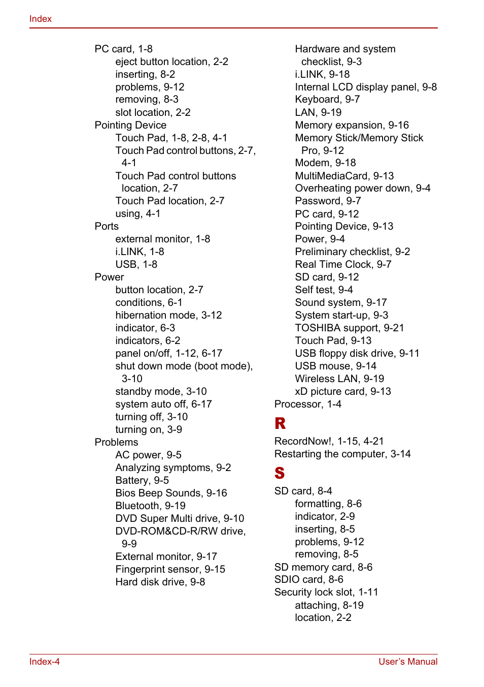 Toshiba Satellite Pro U200 User Manual | Page 234 / 236