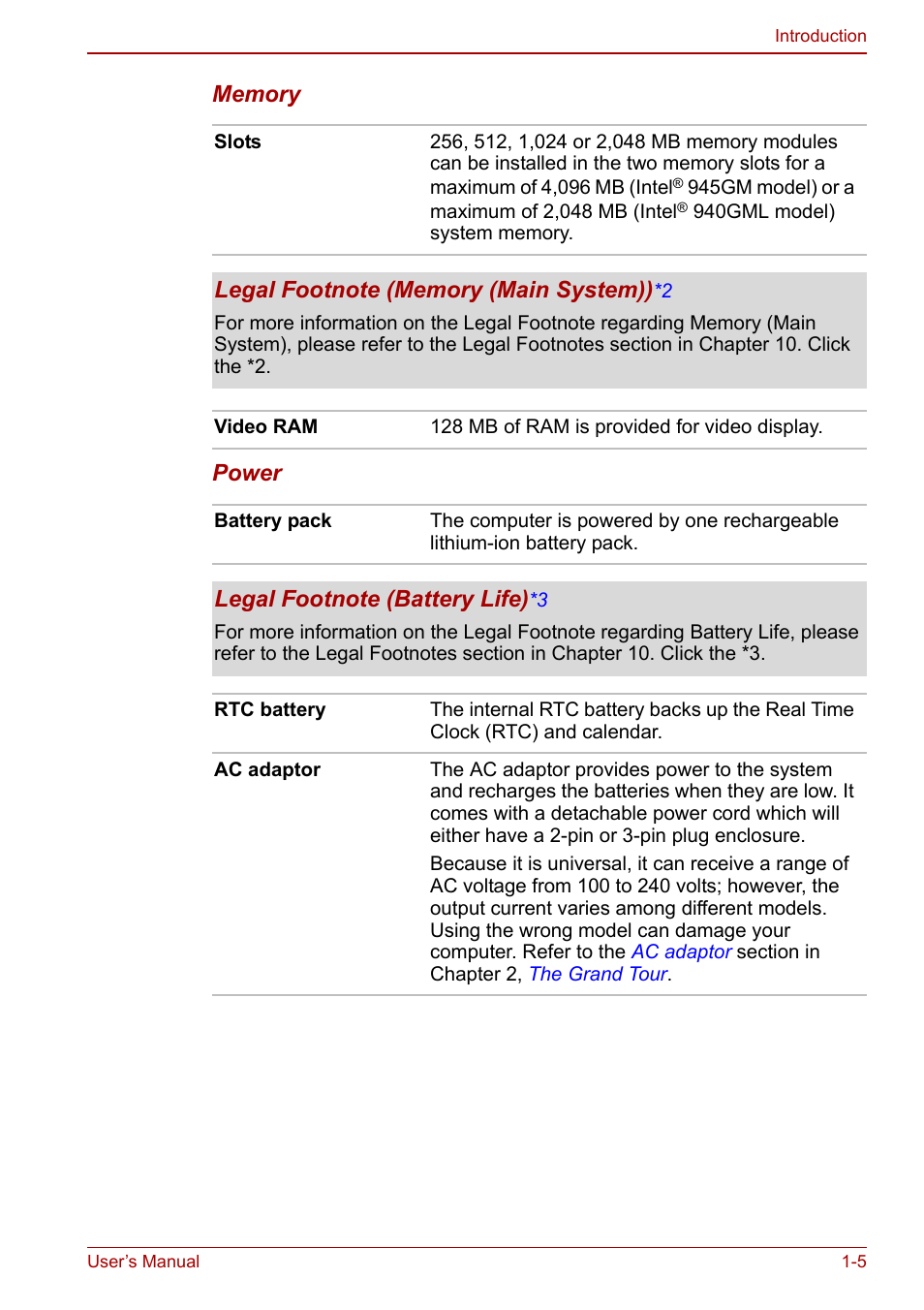 Toshiba Satellite Pro U200 User Manual | Page 25 / 236