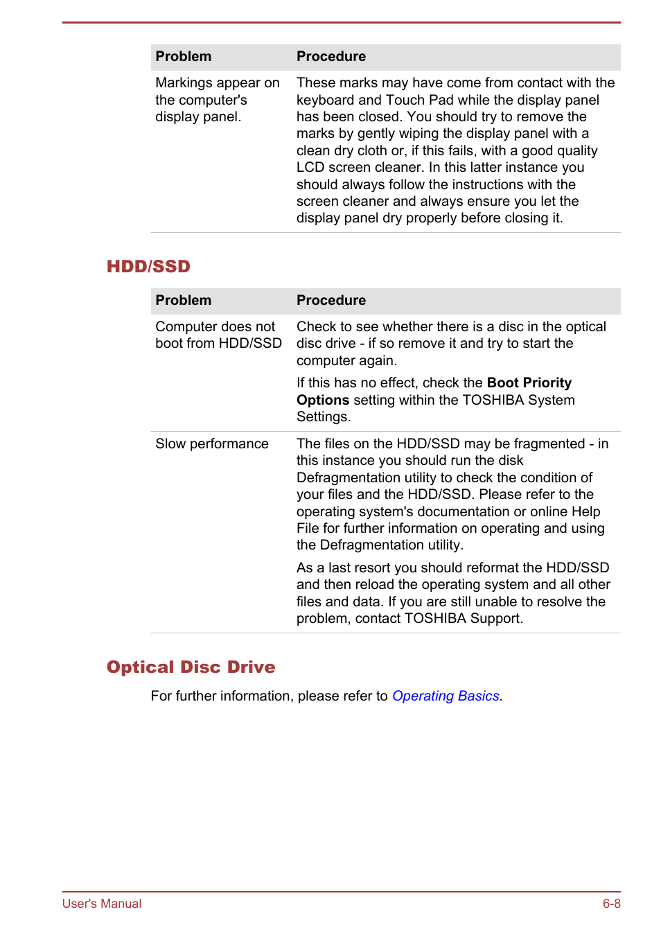 Hdd/ssd, Optical disc drive | Toshiba Satellite Pro A50-A User Manual | Page 136 / 165