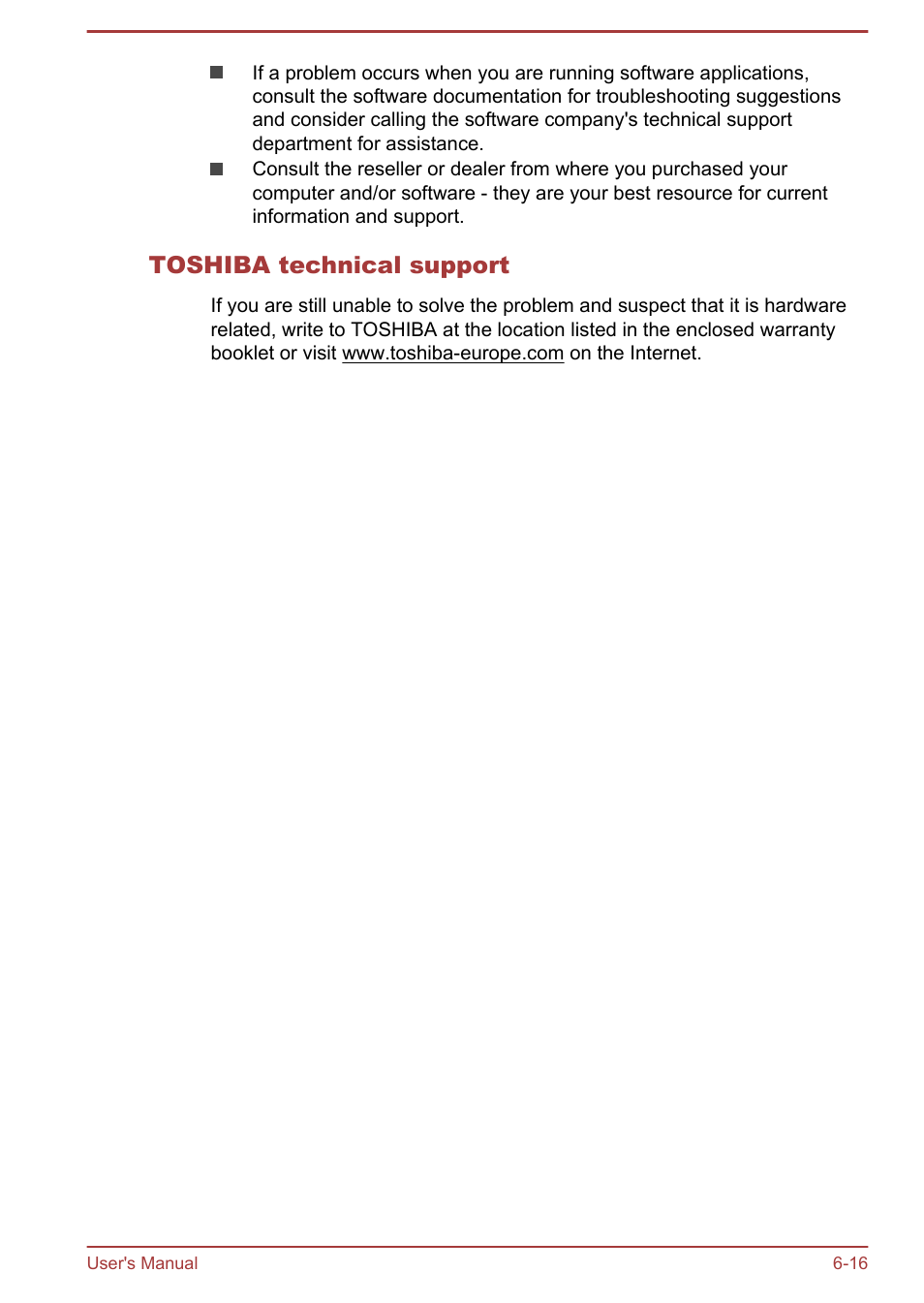 Toshiba technical support | Toshiba Satellite Pro A50-A User Manual | Page 144 / 165