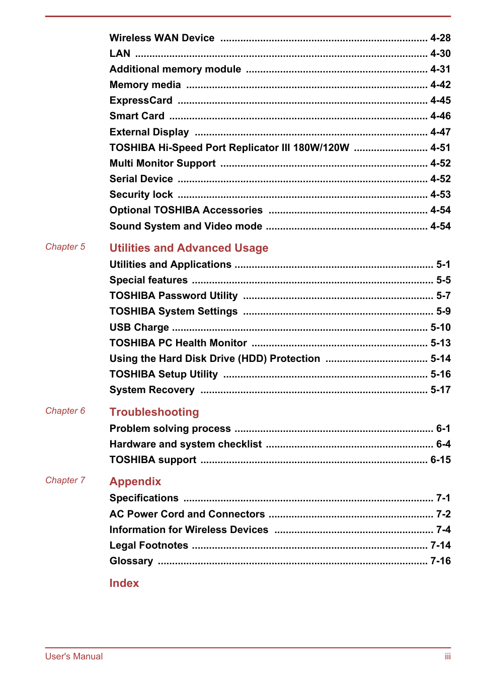 Toshiba Satellite Pro A50-A User Manual | Page 3 / 165