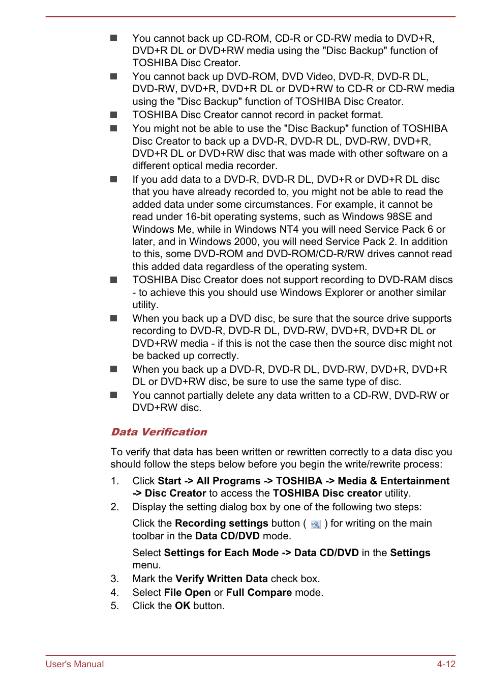 Toshiba Satellite Pro C50-A User Manual | Page 54 / 131