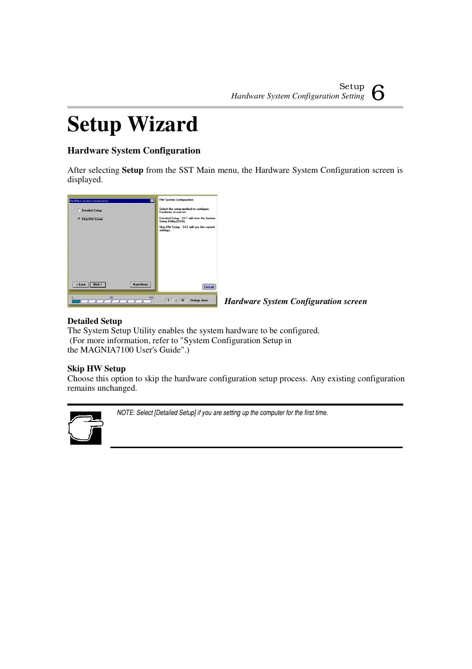 Setup wizard | Toshiba Magnia 7100 User Manual | Page 14 / 89