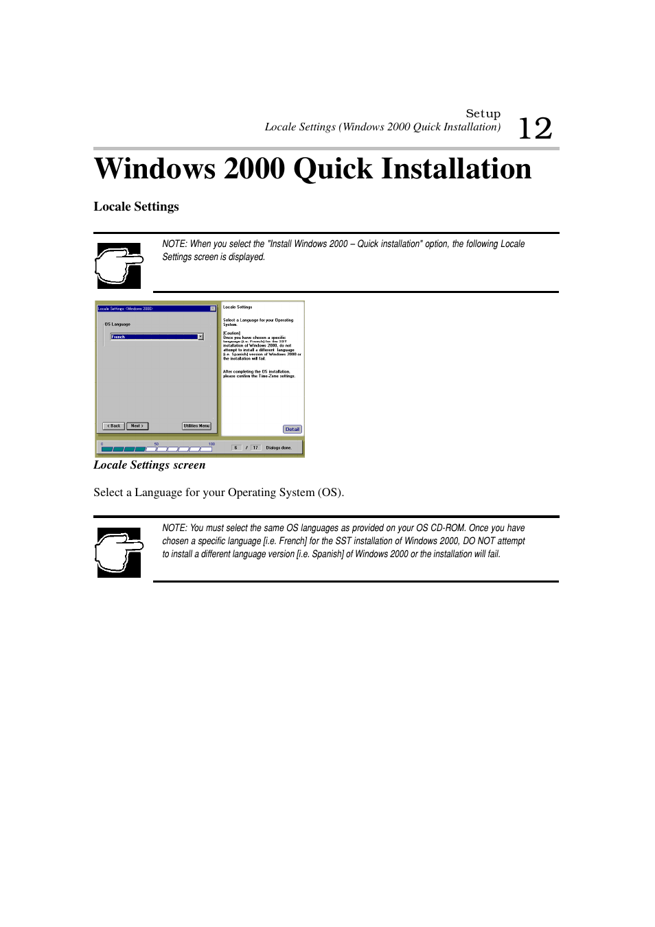 Windows 2000 quick installation | Toshiba Magnia 7100 User Manual | Page 20 / 89