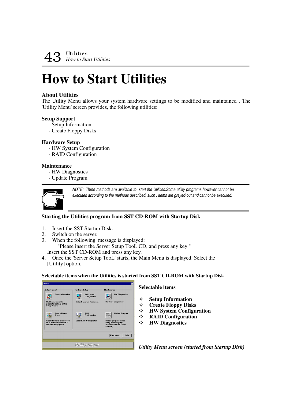 How to start utilities | Toshiba Magnia 7100 User Manual | Page 53 / 89