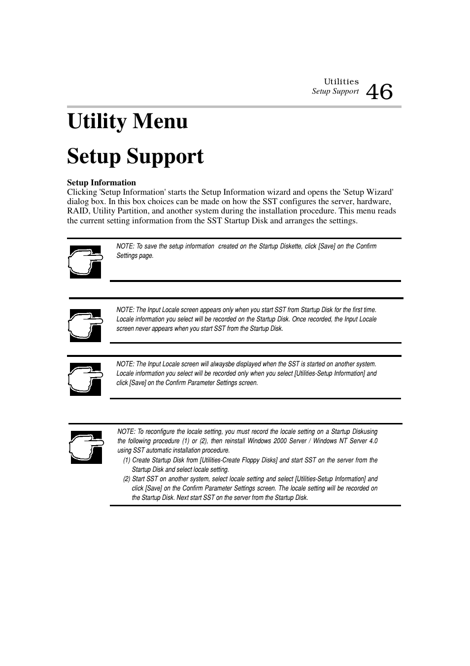 Utility menu setup support | Toshiba Magnia 7100 User Manual | Page 56 / 89