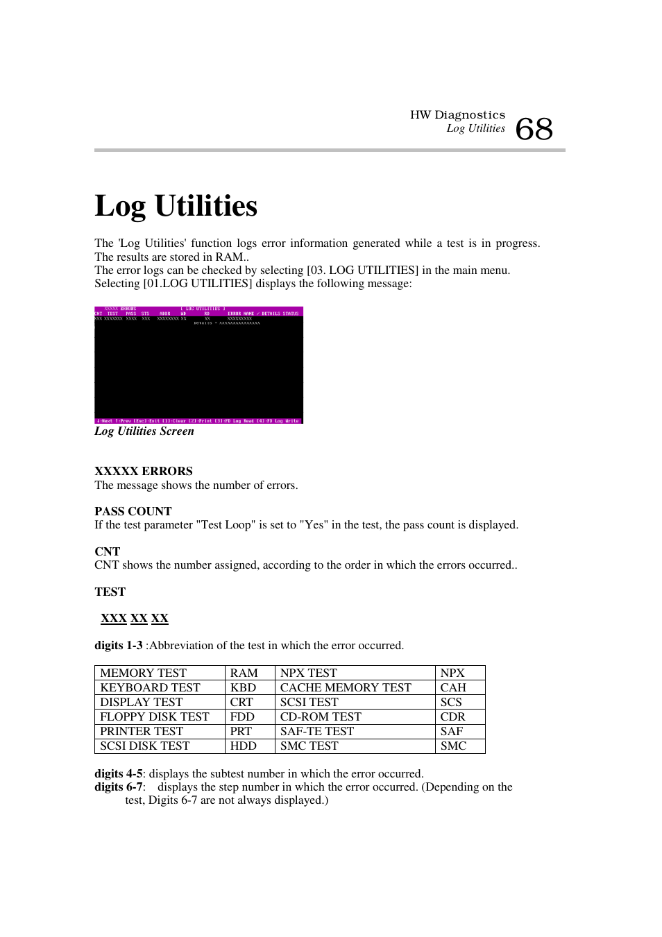 Log utilities | Toshiba Magnia 7100 User Manual | Page 80 / 89