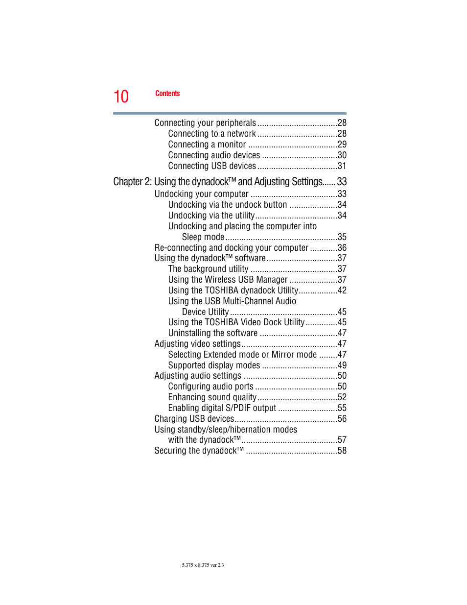 Toshiba Dynadock Wireless U User Manual | Page 10 / 76