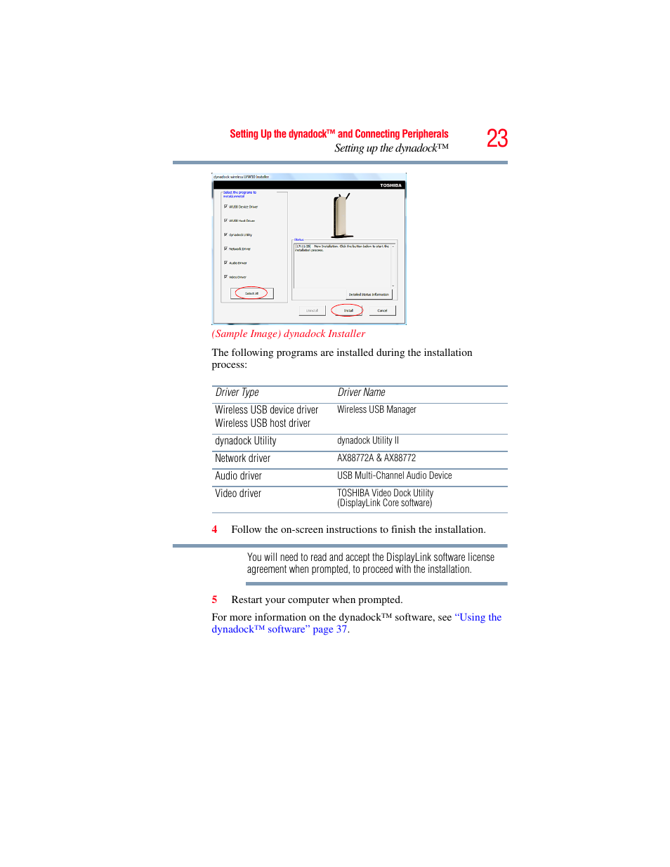 Toshiba Dynadock Wireless U User Manual | Page 23 / 76