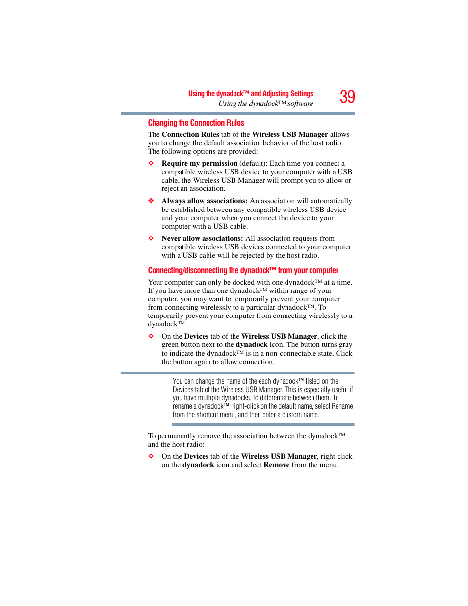 Toshiba Dynadock Wireless U User Manual | Page 39 / 76