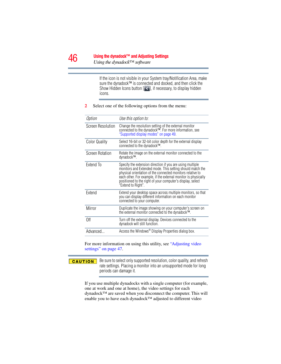 Toshiba Dynadock Wireless U User Manual | Page 46 / 76