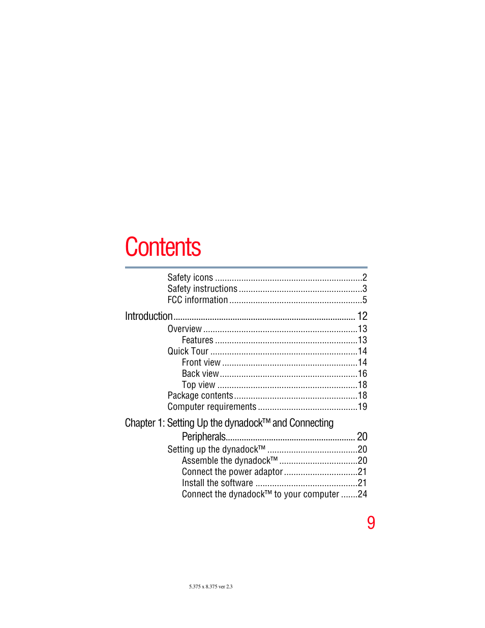 Toshiba Dynadock Wireless U User Manual | Page 9 / 76