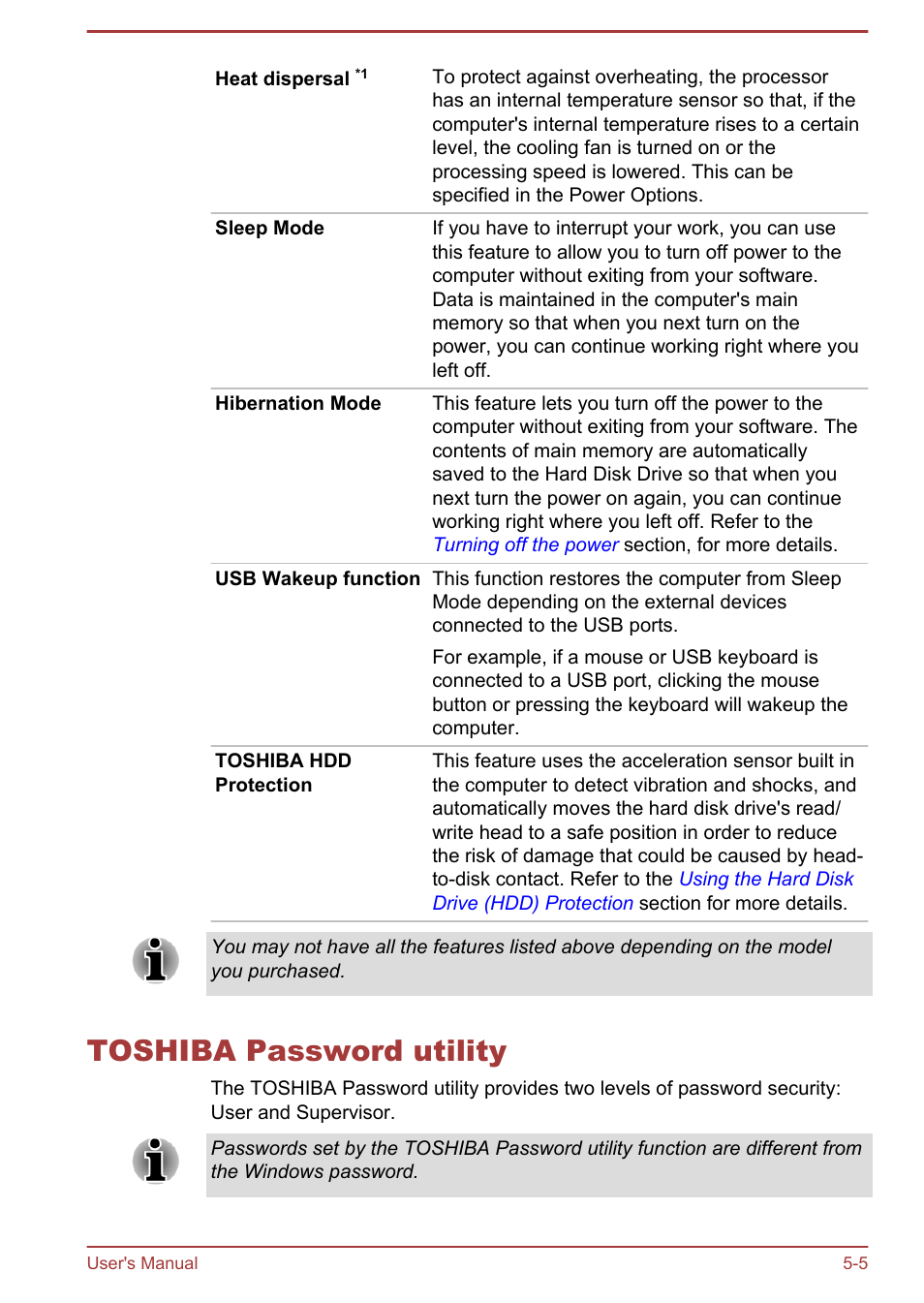 Toshiba password utility, Toshiba password utility -5 | Toshiba Satellite L830 User Manual | Page 106 / 144