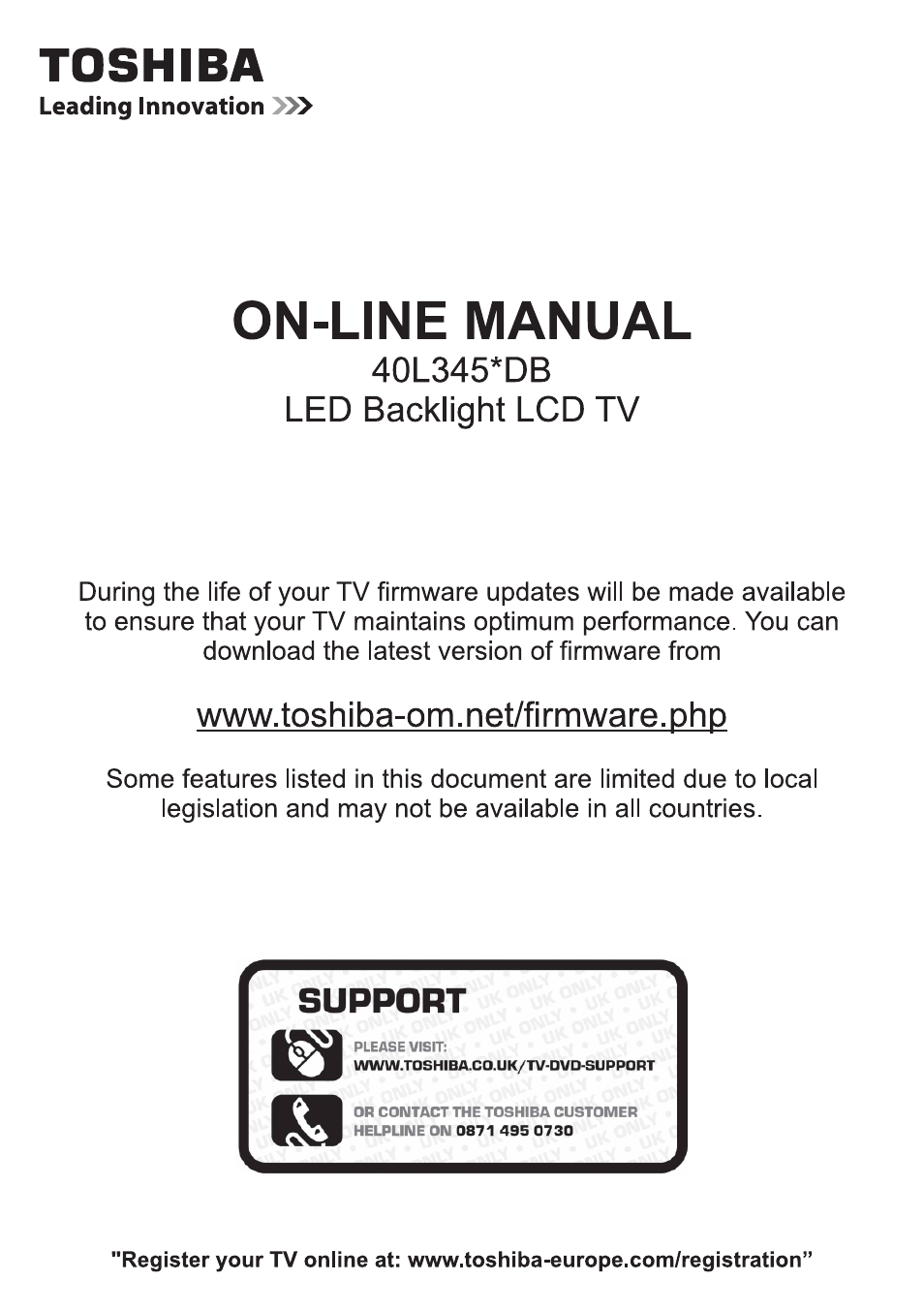 Toshiba L3455 User Manual | 54 pages