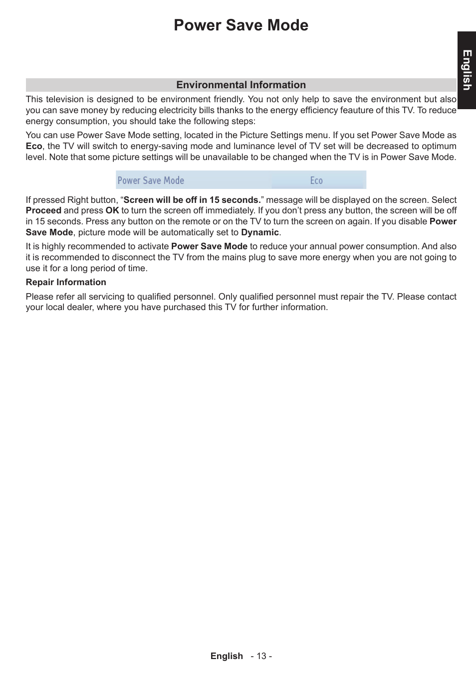 Power save mode | Toshiba L3455 User Manual | Page 14 / 54