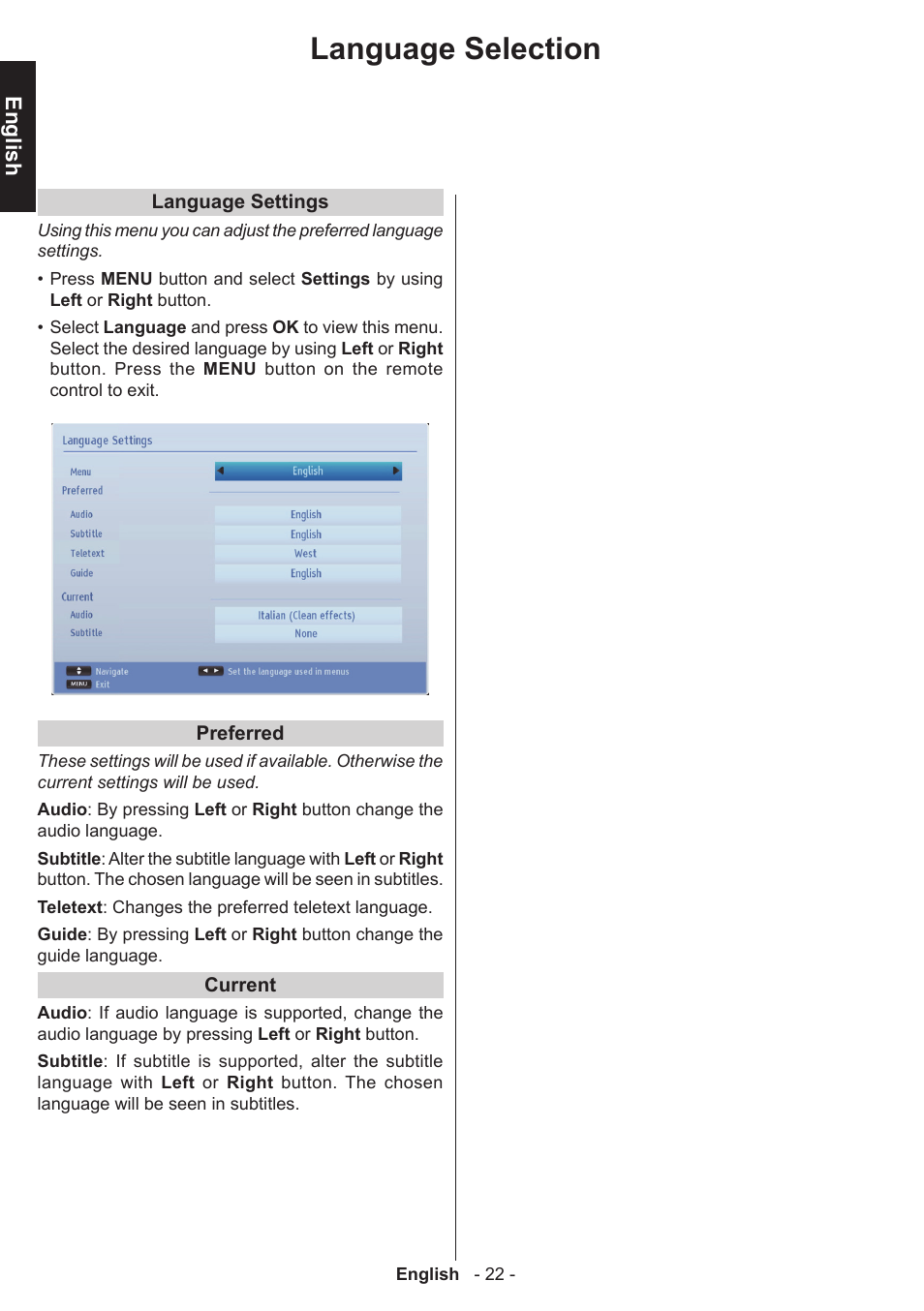 Language selection | Toshiba L3455 User Manual | Page 23 / 54