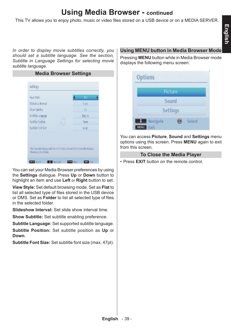 Using media browser | Toshiba L3455 User Manual | Page 40 / 54