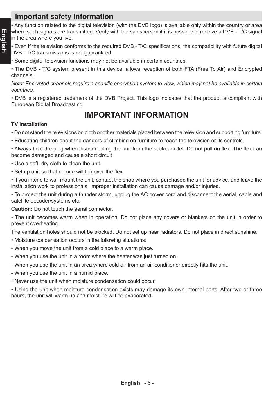 Important information, Important safety information | Toshiba L3455 User Manual | Page 7 / 54