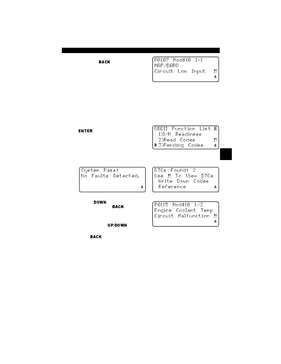 Pending codes, Erase codes, Pending codes -3 erase codes -3 | Actron Professional Enhanced Scan Tool 9640A User Manual | Page 35 / 126