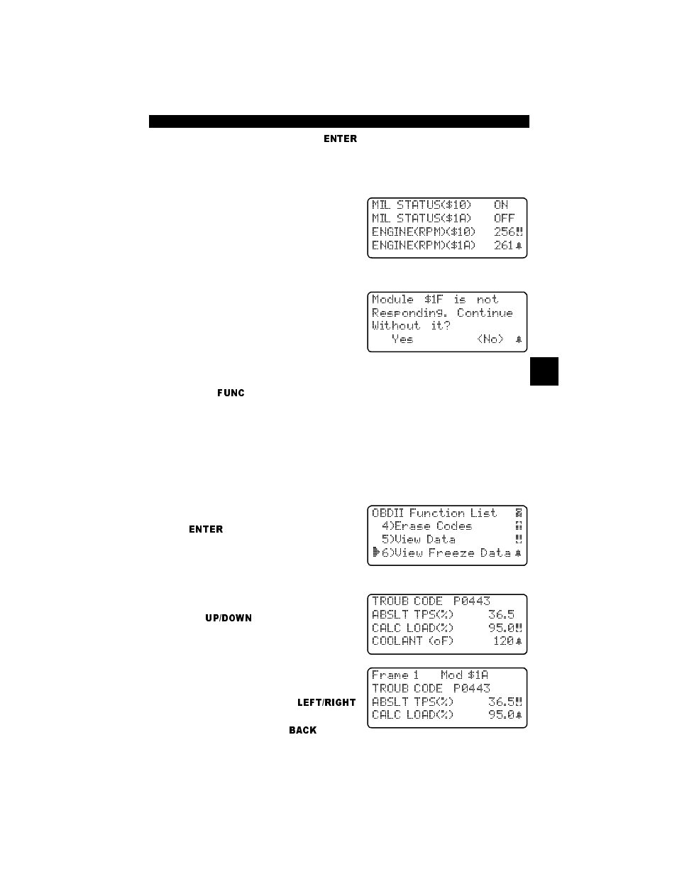 View freeze data, View freeze data -5 | Actron Professional Enhanced Scan Tool 9640A User Manual | Page 37 / 126