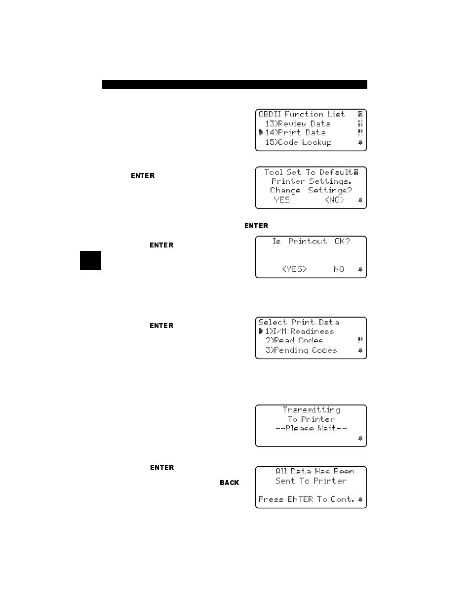 Print data, Printing data (except playback), Print data -12 | Printing data (except playback) -12, 4 4 print data | Actron Professional Enhanced Scan Tool 9640A User Manual | Page 44 / 126