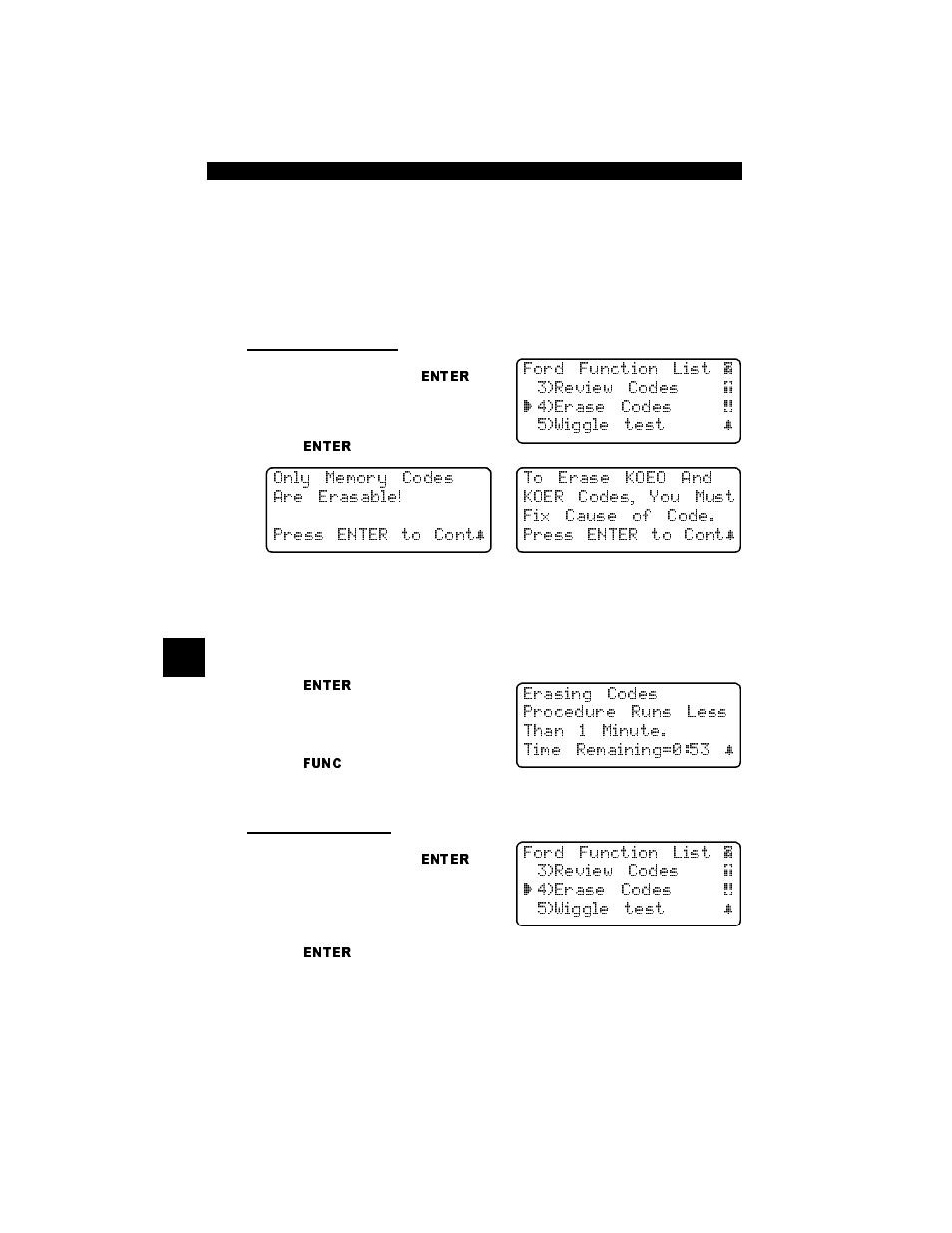 Erase codes, Eec-iv erase codes, Mecs erase codes | Erase codes -6 | Actron Professional Enhanced Scan Tool 9640A User Manual | Page 66 / 126