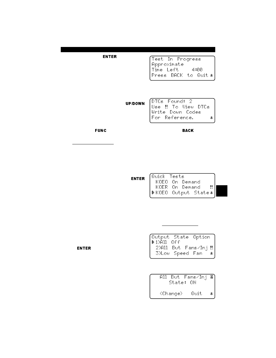 Koeo output state | Actron Professional Enhanced Scan Tool 9640A User Manual | Page 83 / 126