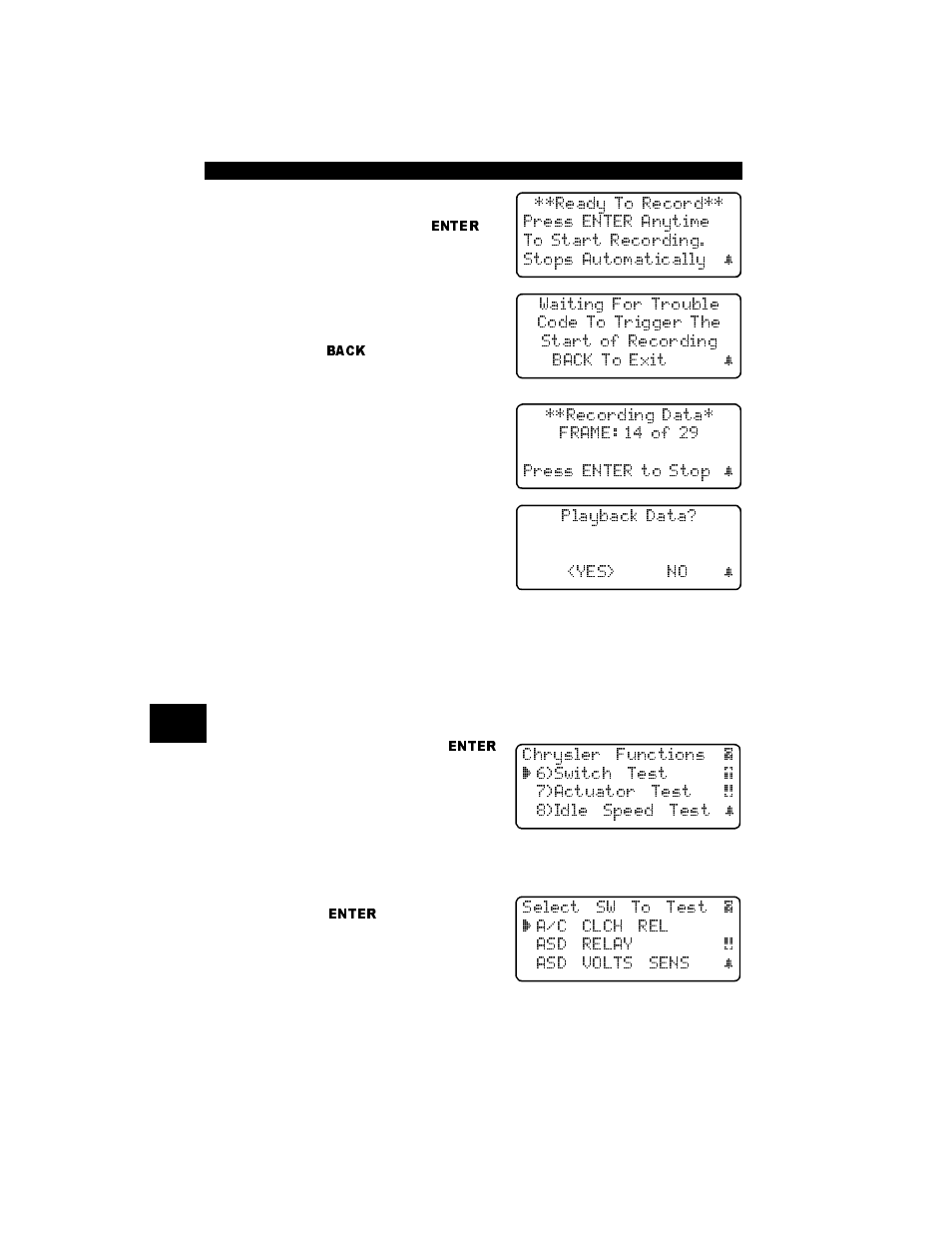 Switch test, Switch test -6 | Actron Professional Enhanced Scan Tool 9640A User Manual | Page 94 / 126