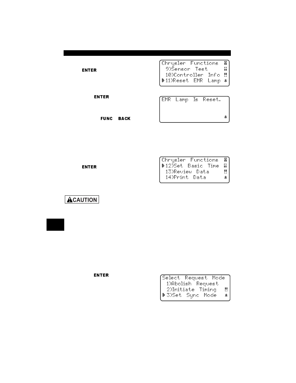 Set basic time, Set basic time -10, Caution | Actron Professional Enhanced Scan Tool 9640A User Manual | Page 98 / 126