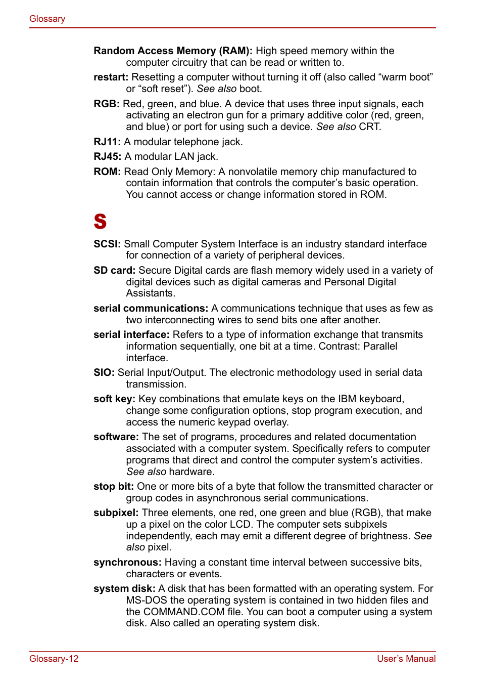 Toshiba Satellite U200 User Manual | Page 226 / 234