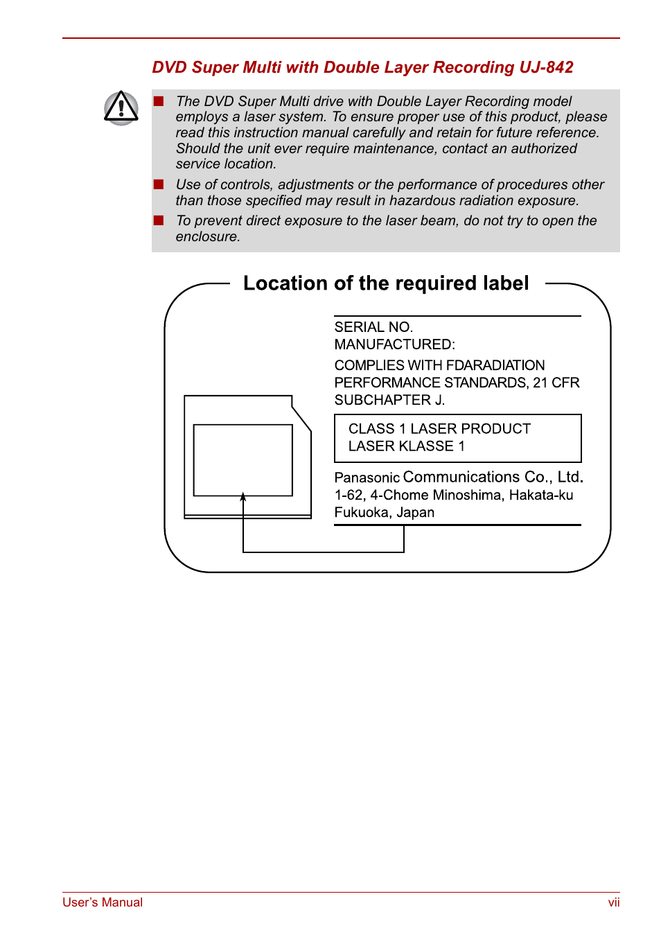 Toshiba Satellite U200 User Manual | Page 7 / 234