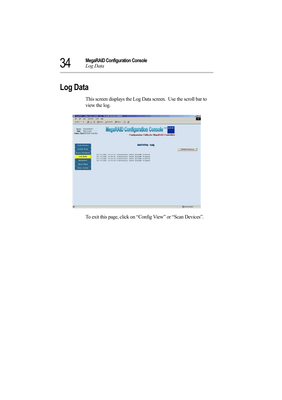 Log data | Toshiba Magnia Z500 User Manual | Page 34 / 39