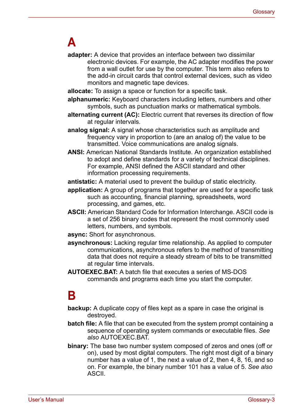 Toshiba Satellite A100 (PSAAR) User Manual | Page 156 / 171