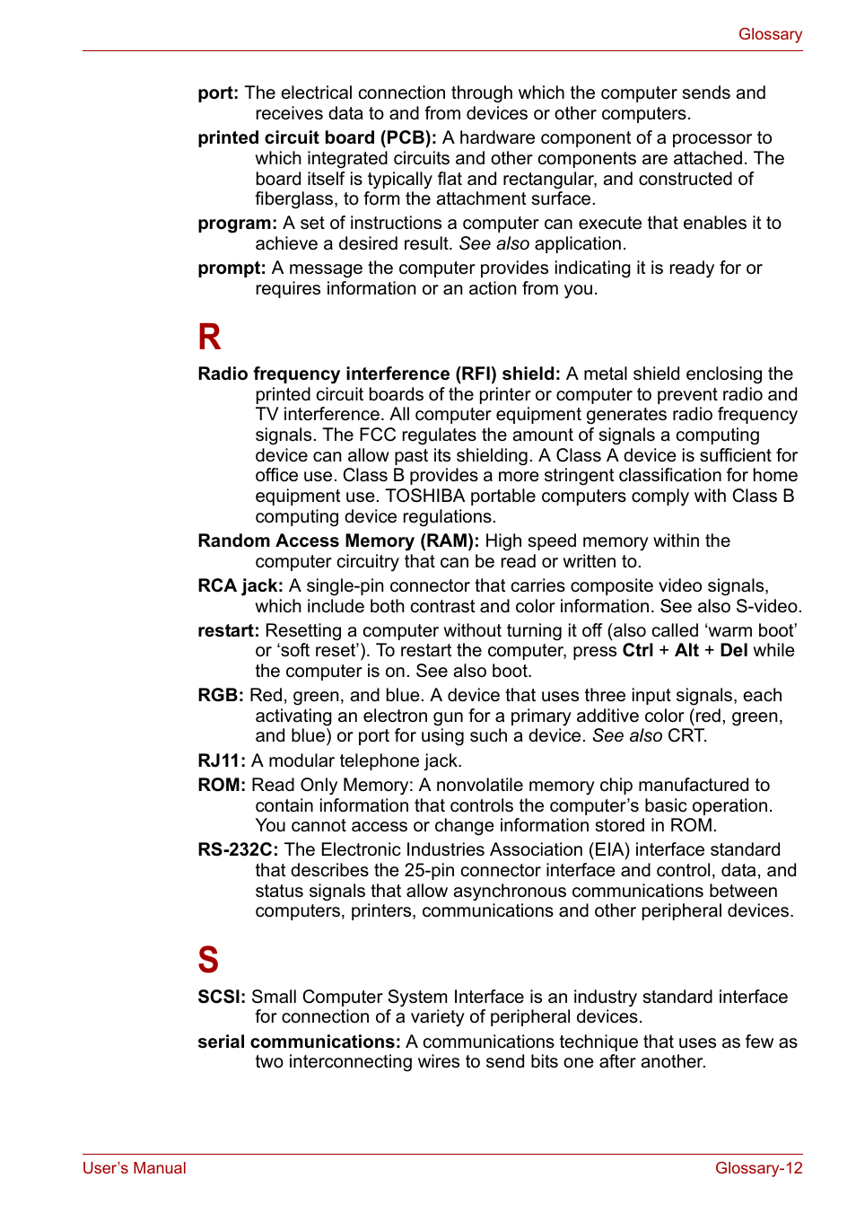 Toshiba Satellite A100 (PSAAR) User Manual | Page 165 / 171