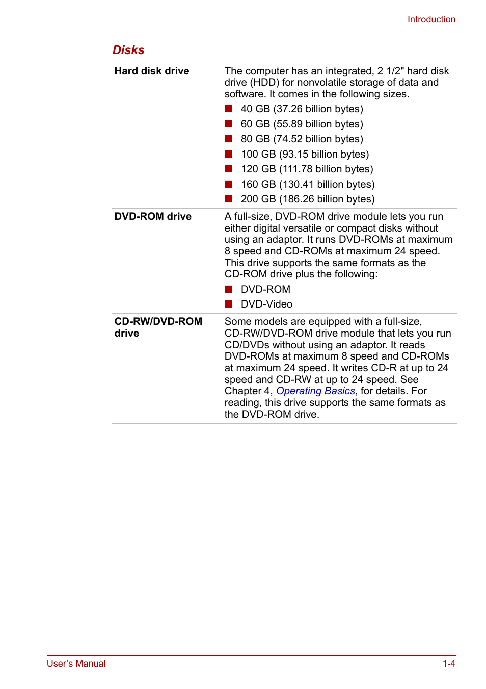 Toshiba Satellite A100 (PSAAR) User Manual | Page 20 / 171