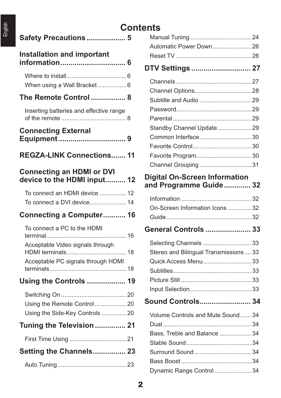 Toshiba AV933 User Manual | Page 2 / 68