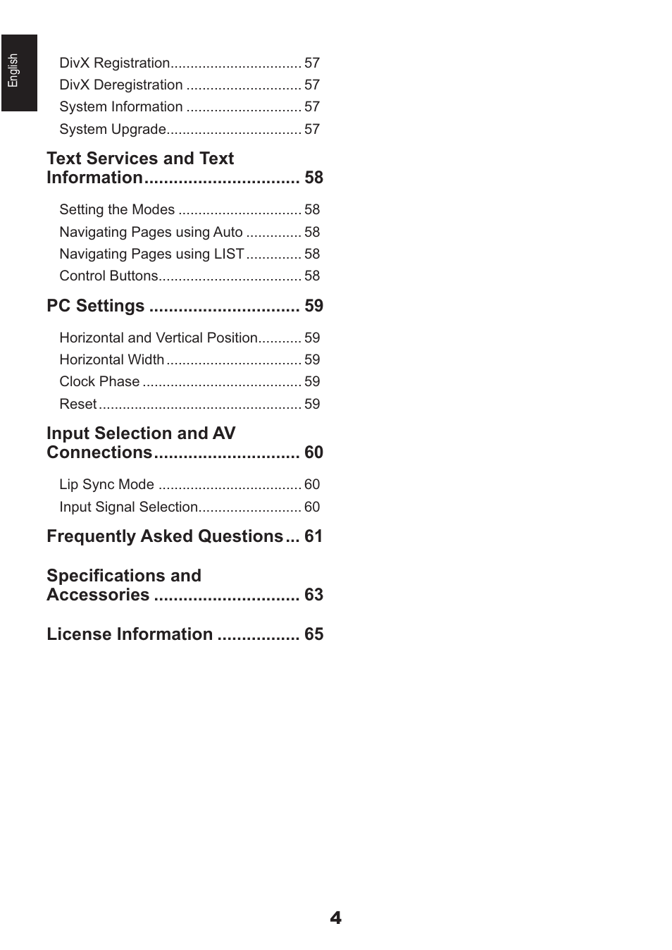 Toshiba AV933 User Manual | Page 4 / 68