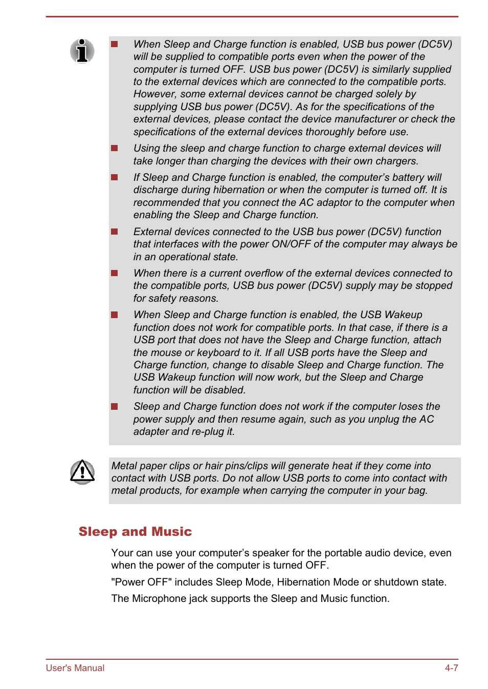 Sleep and music | Toshiba Satellite U840W User Manual | Page 67 / 120