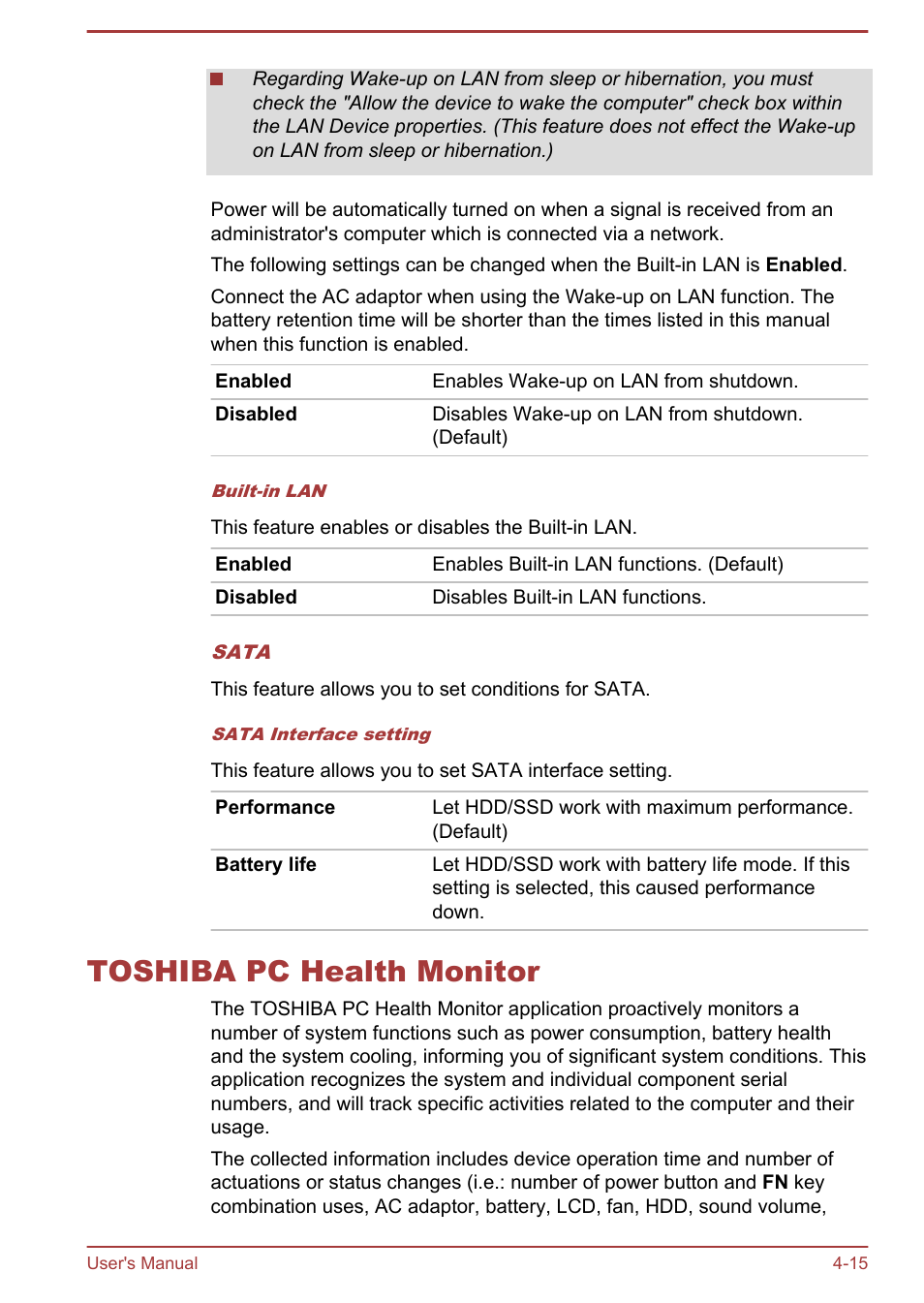 Toshiba pc health monitor, Toshiba pc health monitor -15 | Toshiba Satellite U840W User Manual | Page 75 / 120