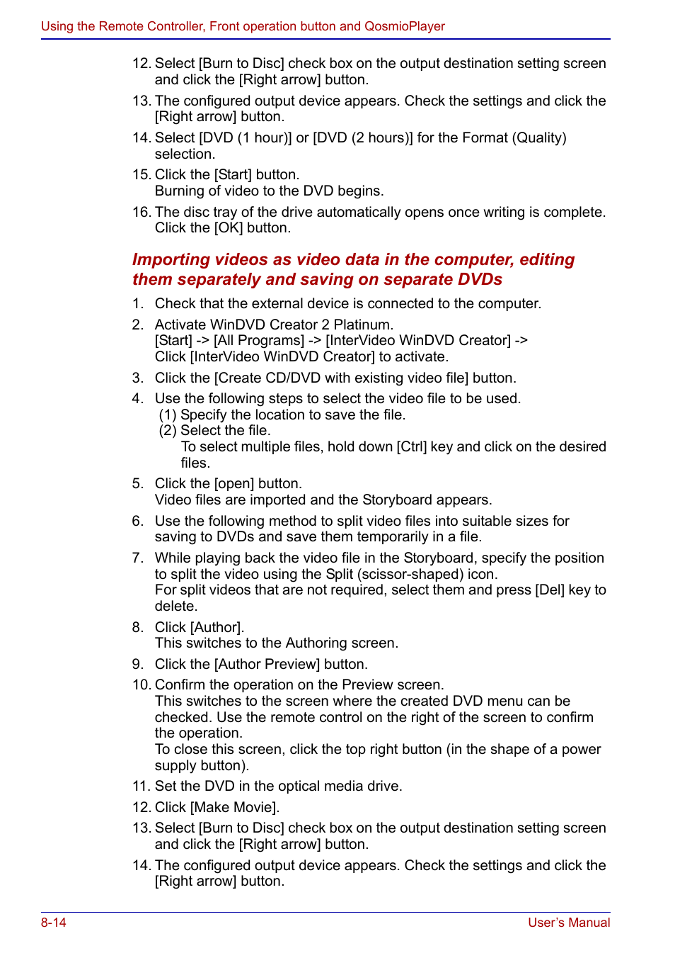 Toshiba Qosmio F20 (PQF22) User Manual | Page 148 / 282