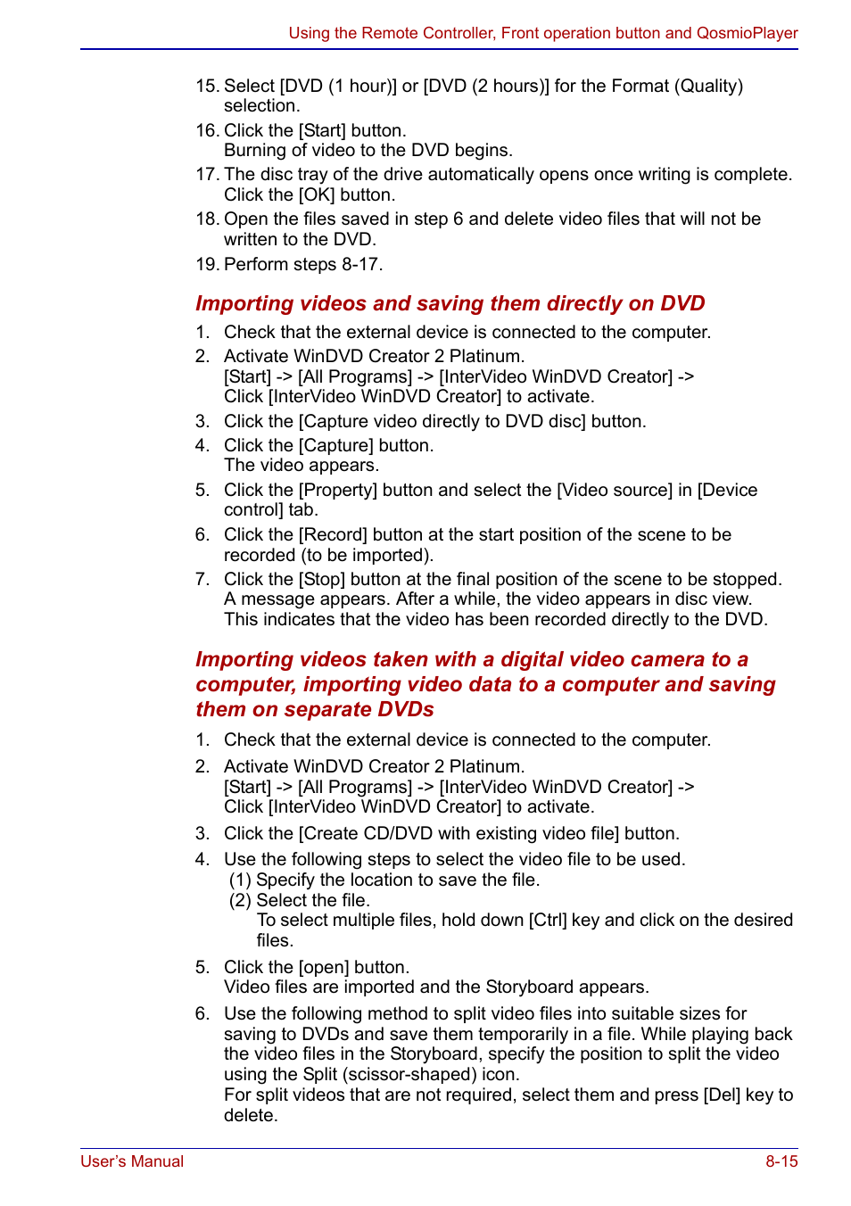 Toshiba Qosmio F20 (PQF22) User Manual | Page 149 / 282
