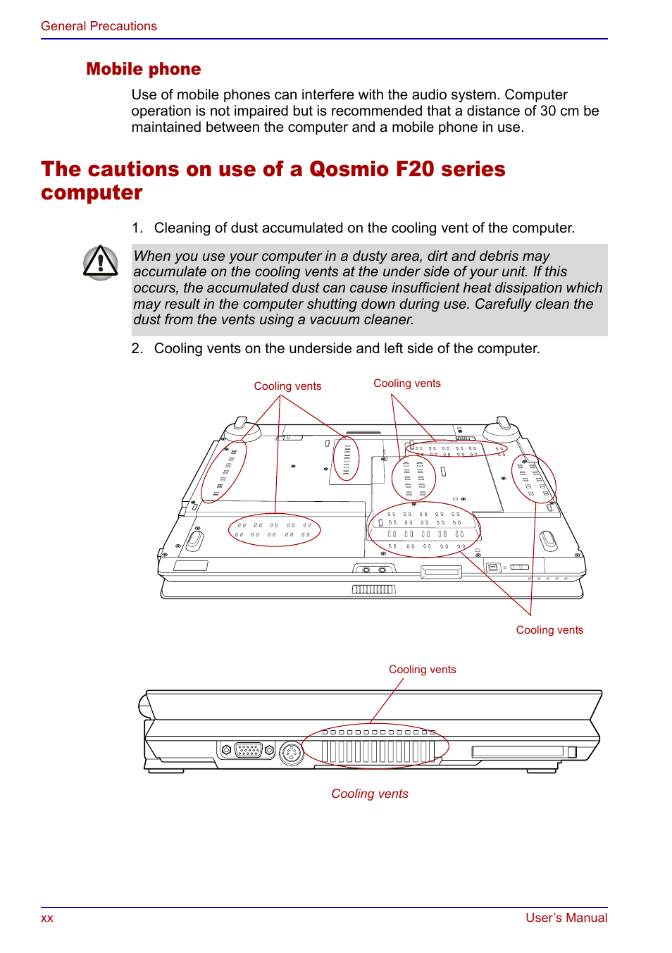 Mobile phone | Toshiba Qosmio F20 (PQF22) User Manual | Page 20 / 282