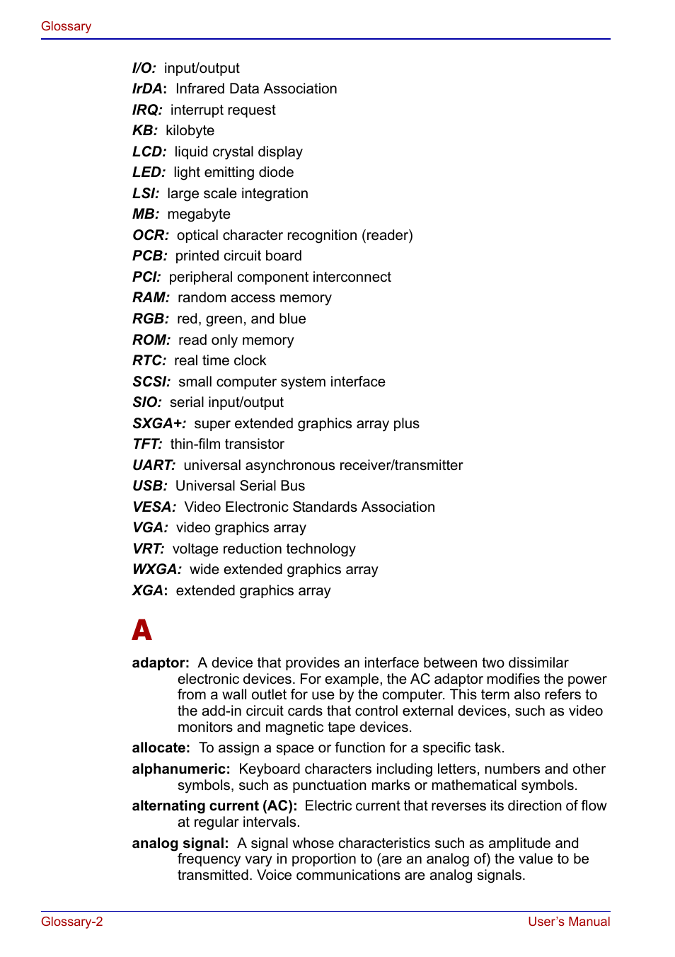 Toshiba Qosmio F20 (PQF22) User Manual | Page 264 / 282