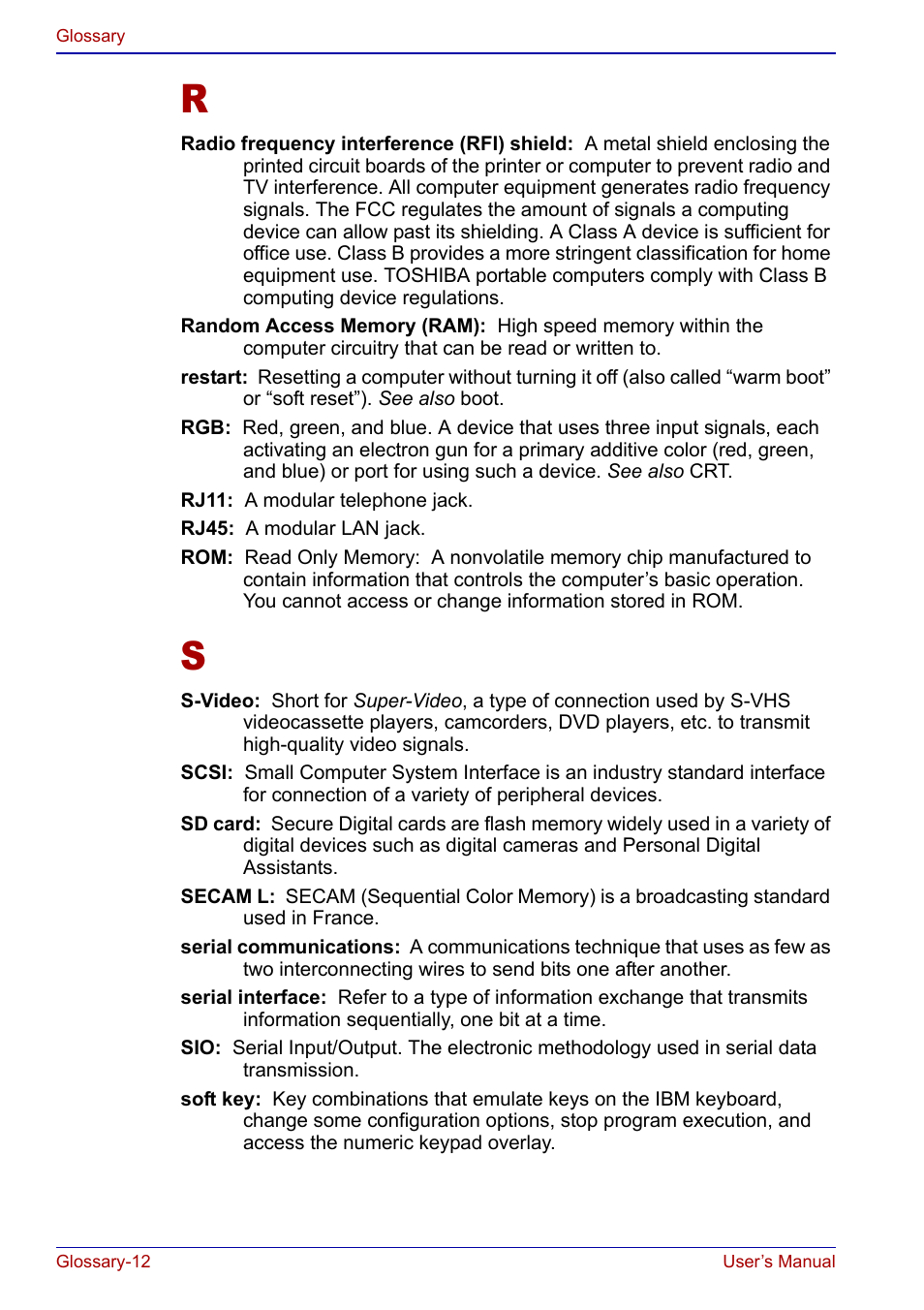 Toshiba Qosmio F20 (PQF22) User Manual | Page 274 / 282