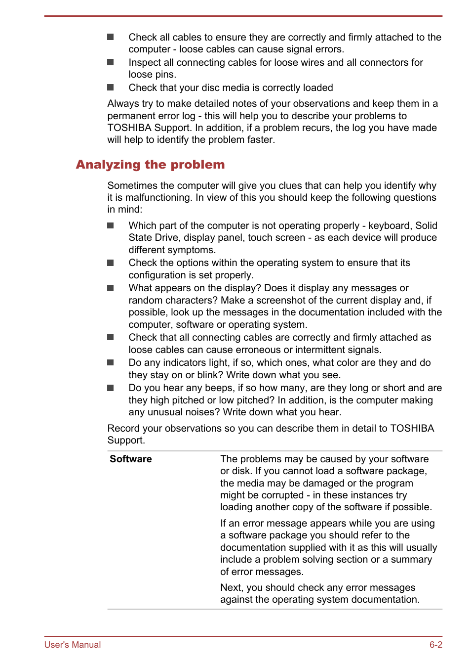 Analyzing the problem | Toshiba PX30t-C User Manual | Page 112 / 142