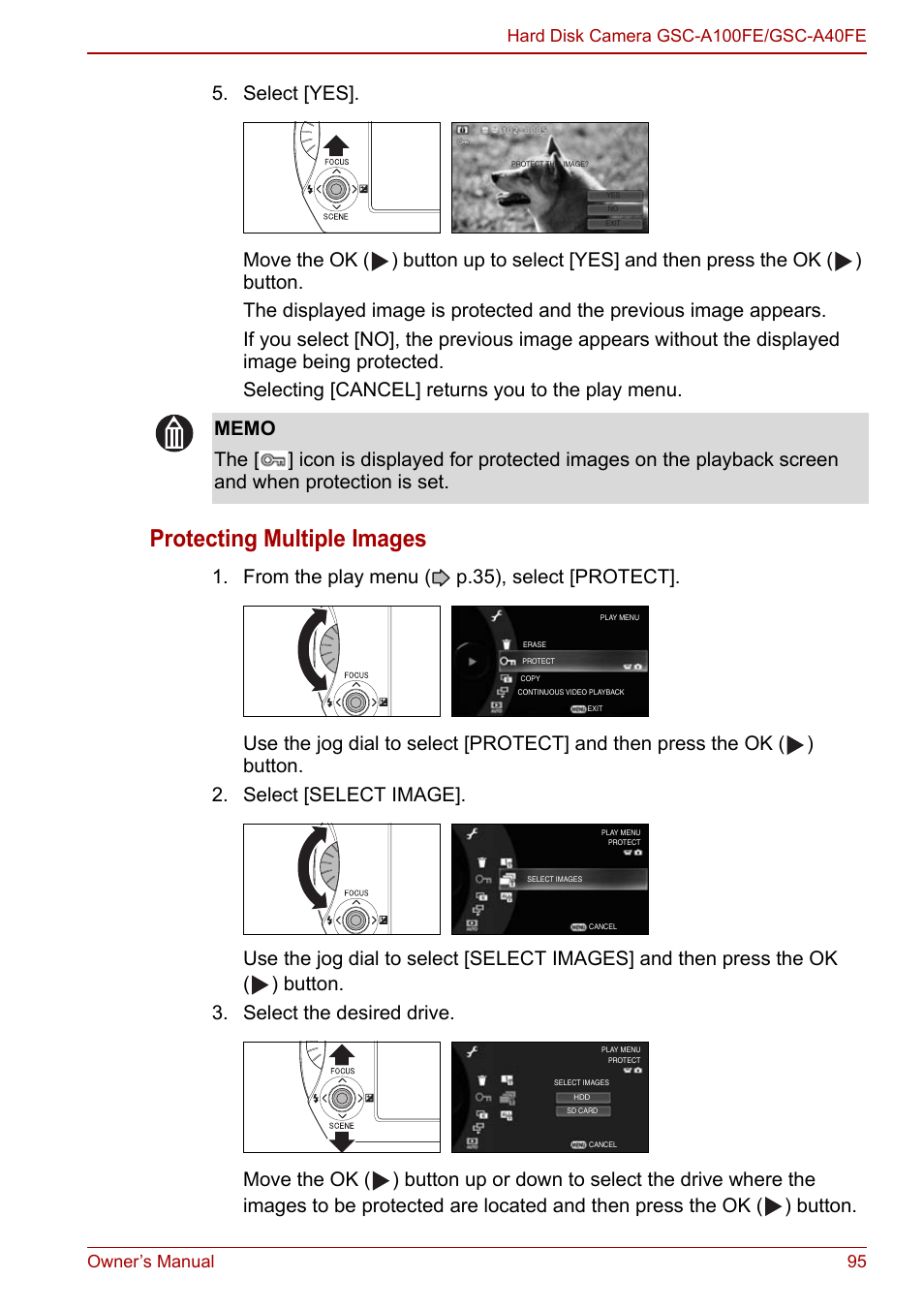 Protecting multiple images | Toshiba Gigashot A Series User Manual | Page 117 / 184