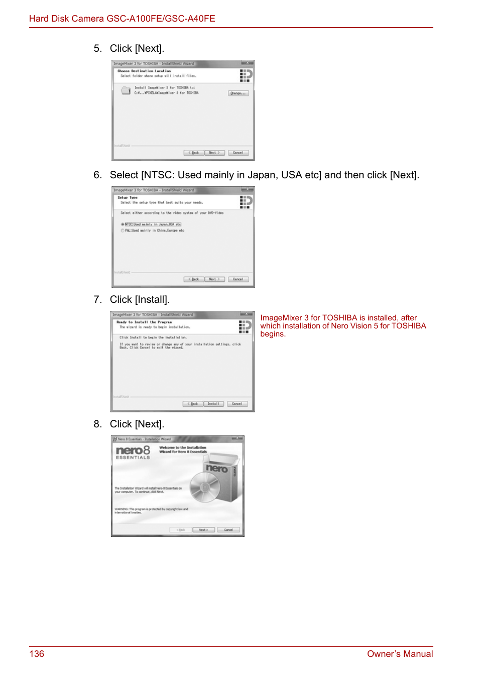 Toshiba Gigashot A Series User Manual | Page 158 / 184