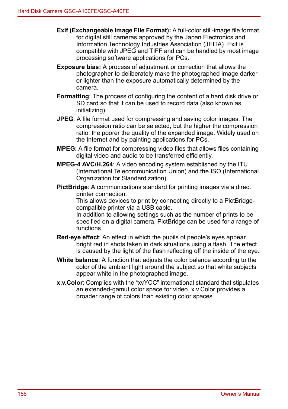 P.156) all, P.156). formatting compl | Toshiba Gigashot A Series User Manual | Page 178 / 184